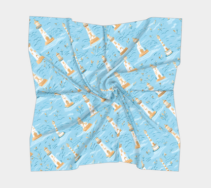 Blue Lighthouse Scarf with angle