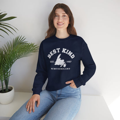 "Best Kind" Map Newfinese Crewneck Sweatshirt