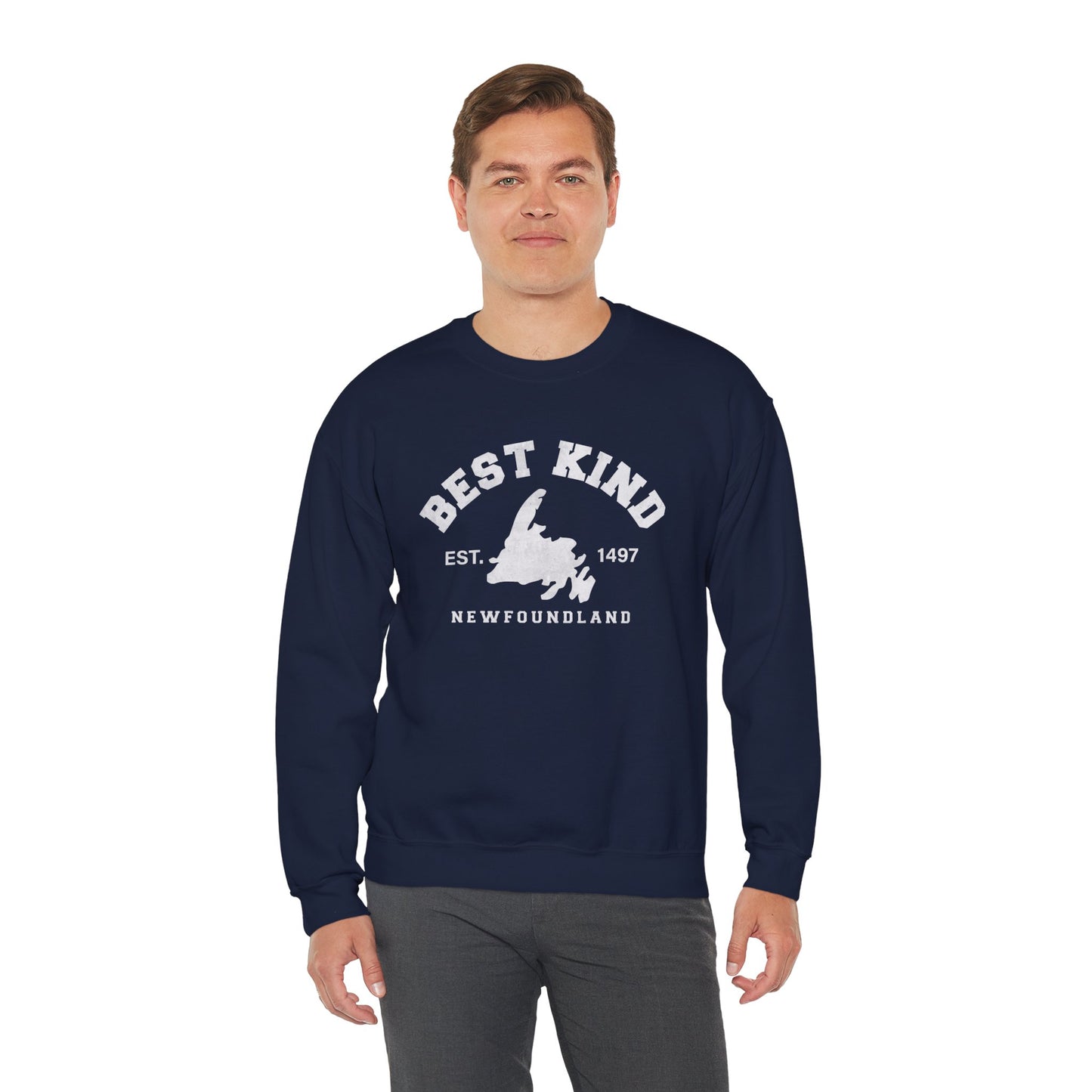 "Best Kind" Map Newfinese Crewneck Sweatshirt
