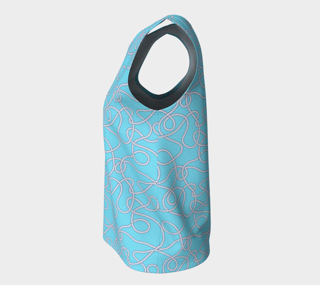 Blue w/Rope Loose Tank Top 277