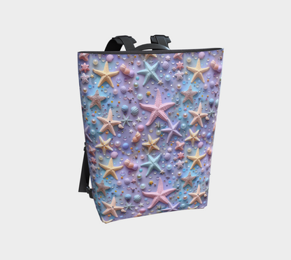 Lilac Starfish Vegan Leather Backpack 436