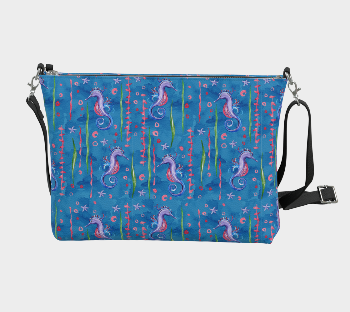 Seahorse Vegan Leather Crossbody Purse