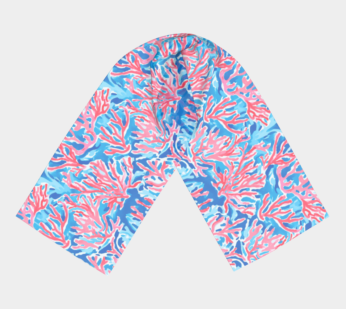 Sea Coral 2 Long Scarf