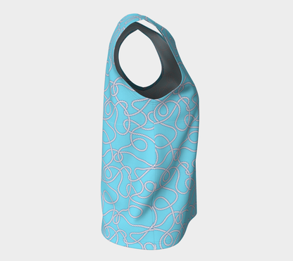 Blue w/Rope Loose Tank Top 277
