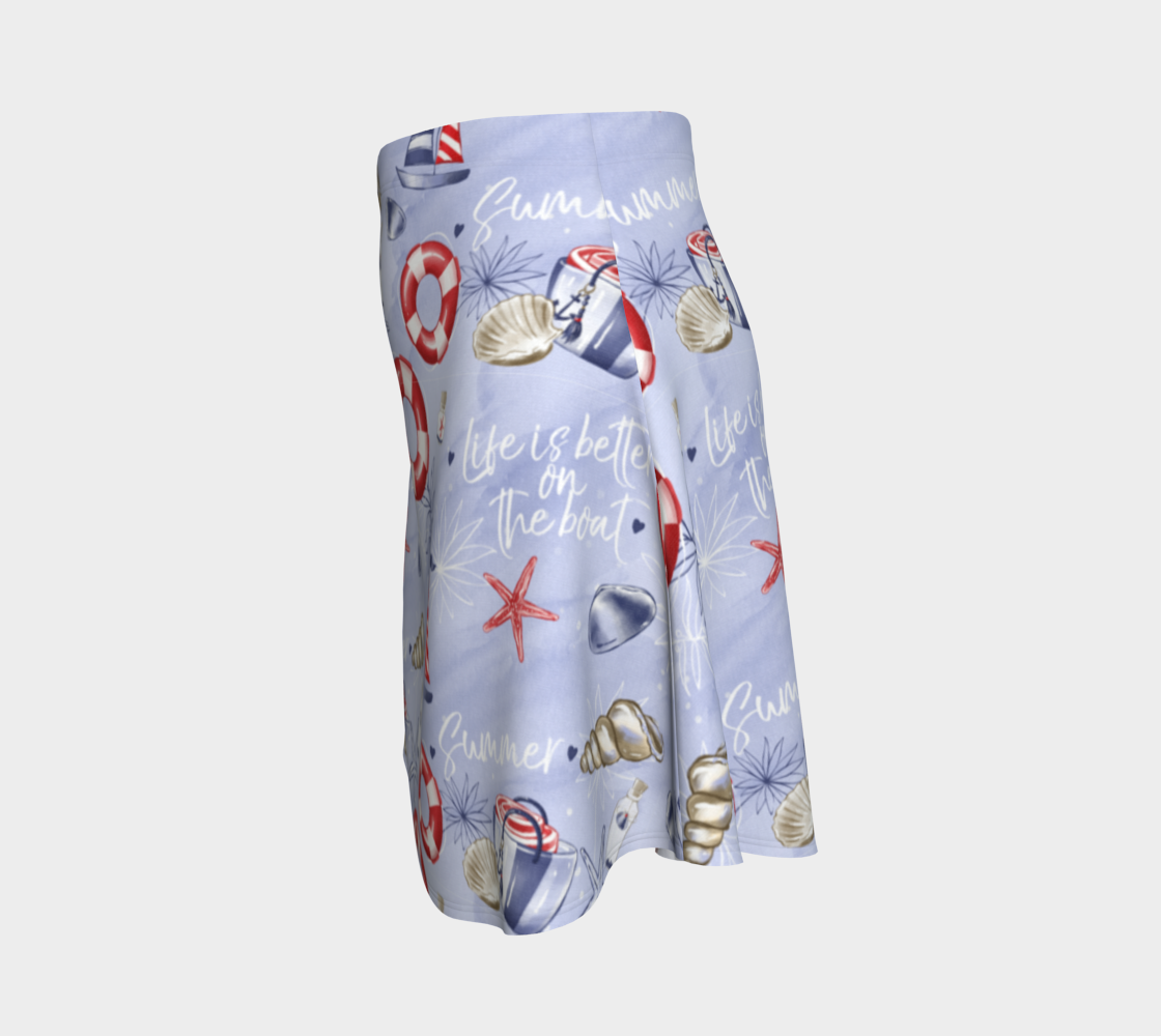 Life is Better on the Boat Flared Skirt 251