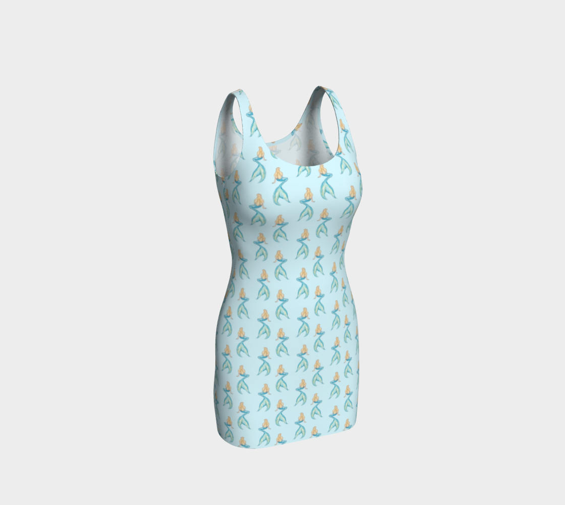 Blue Mermaid Bodycon Dress