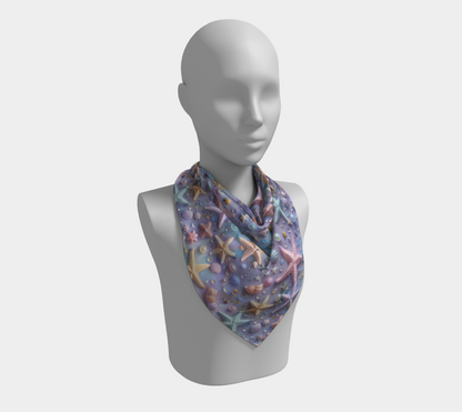 Lilac Starfish Square Scarf