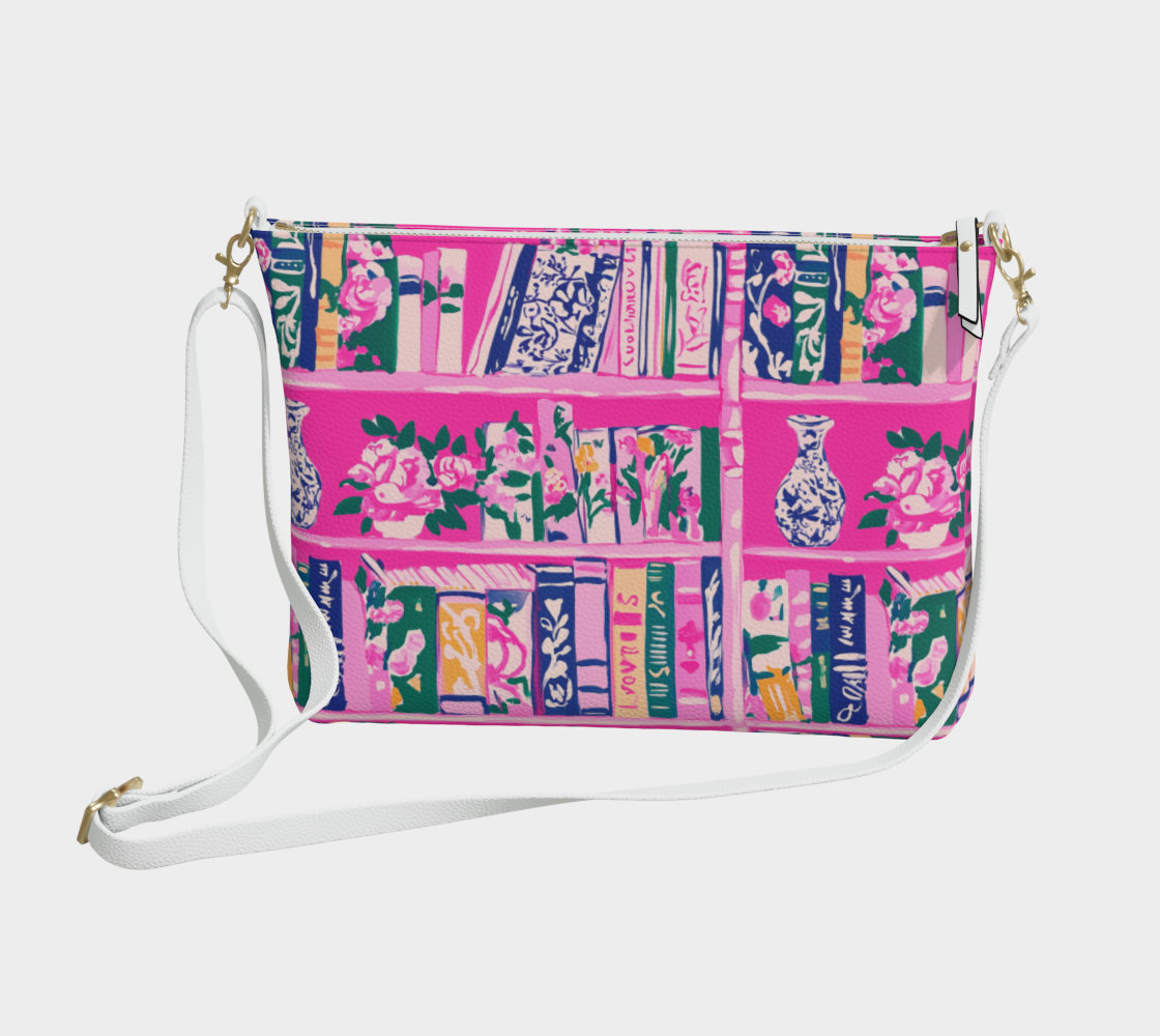 Pink Bookshelf Purse