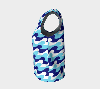 Blue Waves Loose Tank Top