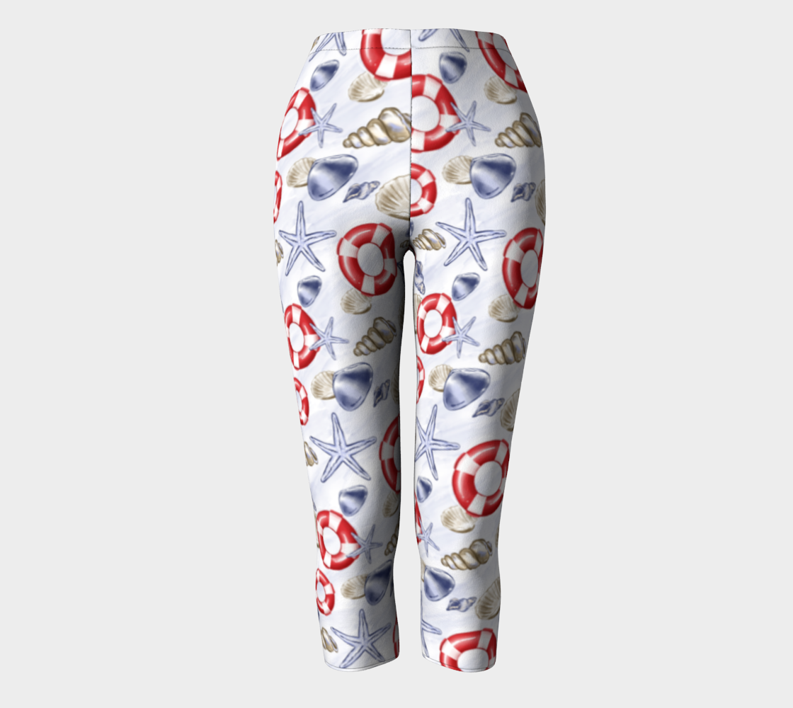 Nautical Watercolor Capris