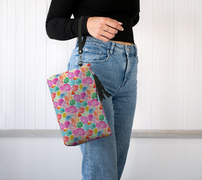 Colorful Shells Vegan Leather Makeup Bag