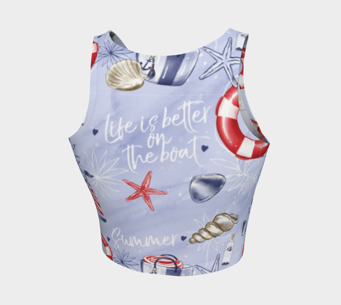 Life is better on the Boat Athletic Crop Top