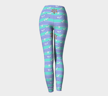Blue/Lavender Stripes Leggings