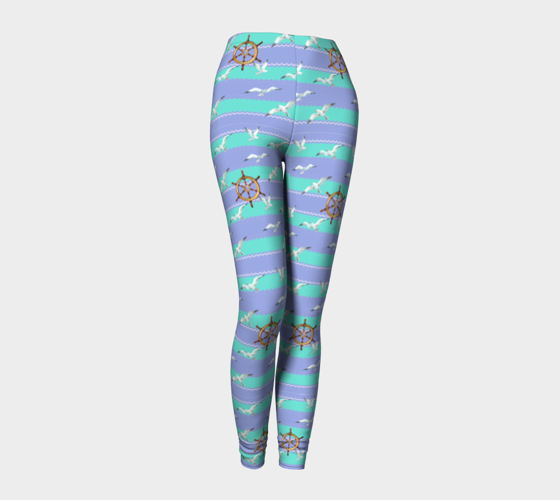 Blue/Lavender Stripes Leggings