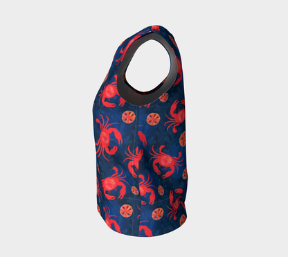 Crab and Sand Dollar Loose Tank Top