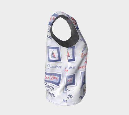 Beach Signs Loose Tank Top
