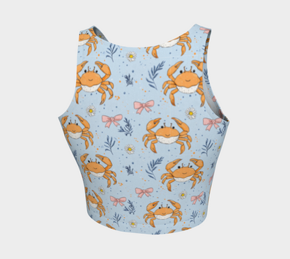 Blue with Crabs and Bows 443 Loose Tank Top