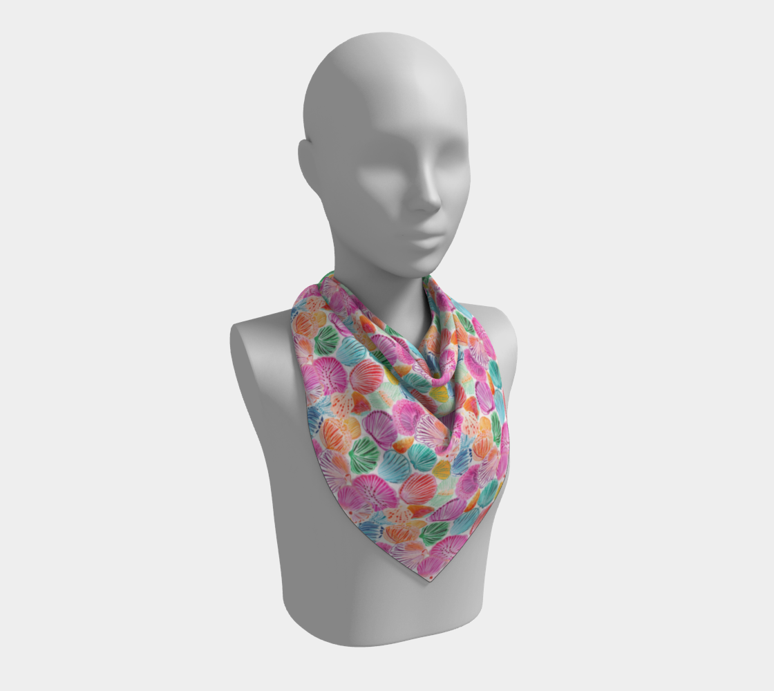 Colorful Shells Square Scarf 175