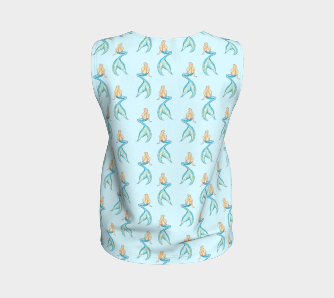 127 Blue Mermaid Loose Tank Top