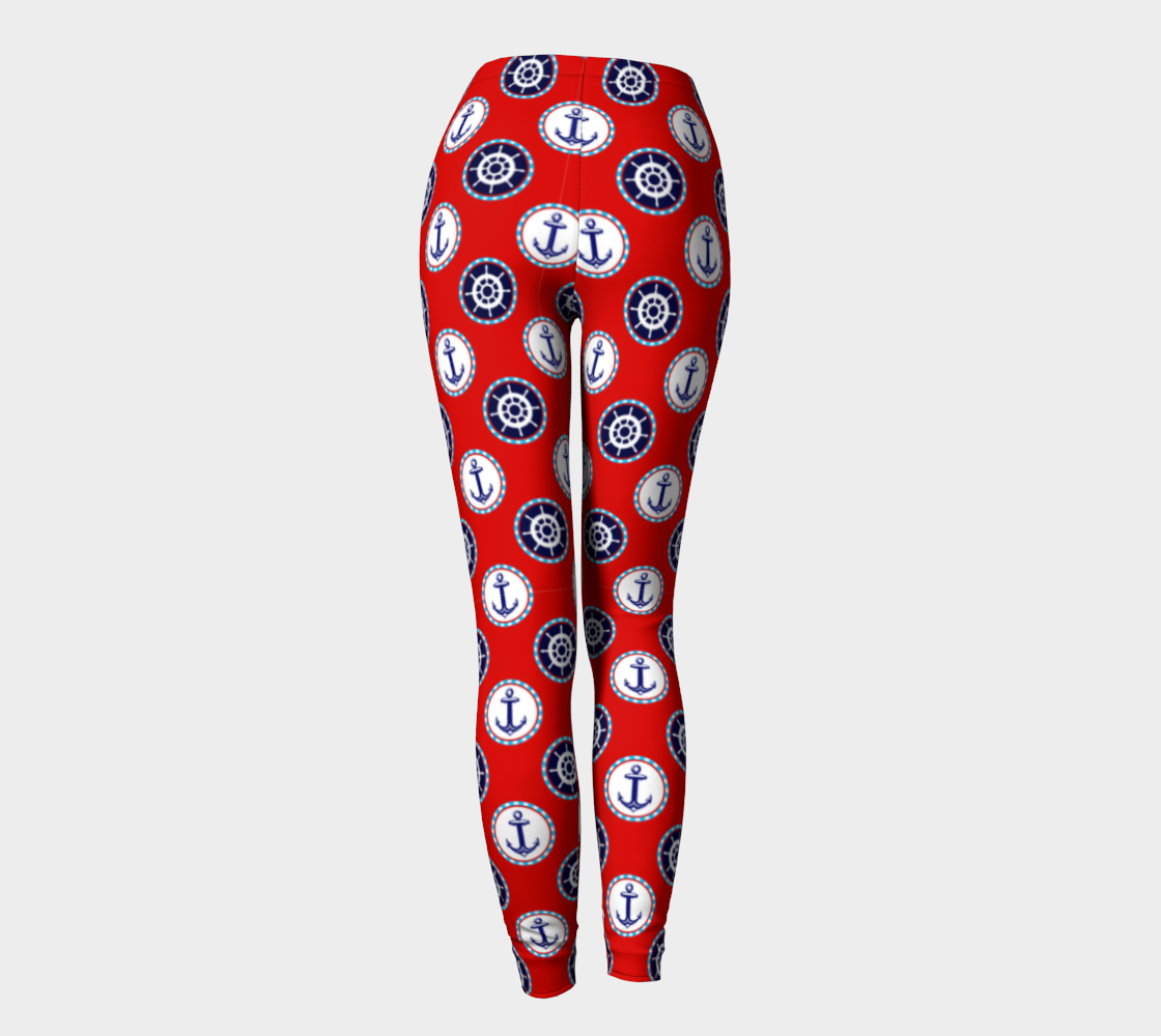 Red with Circle Leggings
