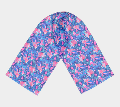 499 Long Pink Fish Scarf