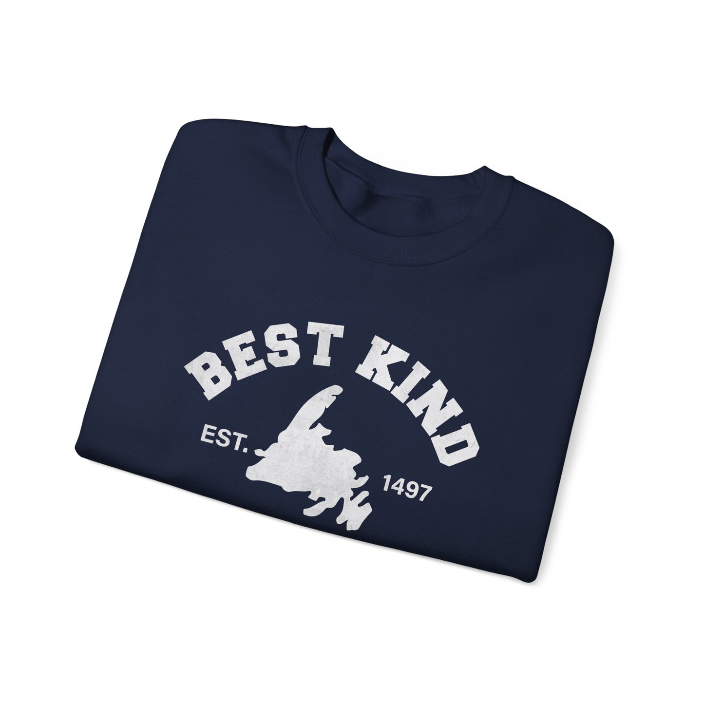 "Best Kind" Map Newfinese Crewneck Sweatshirt