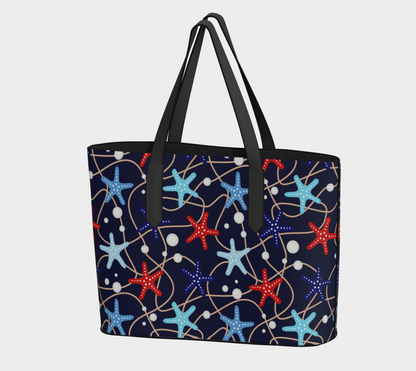 Starfish and Pearls 217 Vegan Leather Makeup Bag