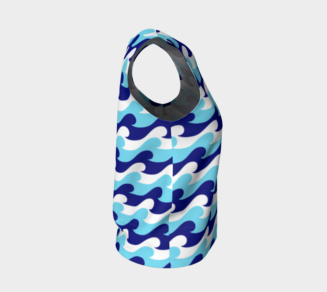Blue Waves Loose Tank Top