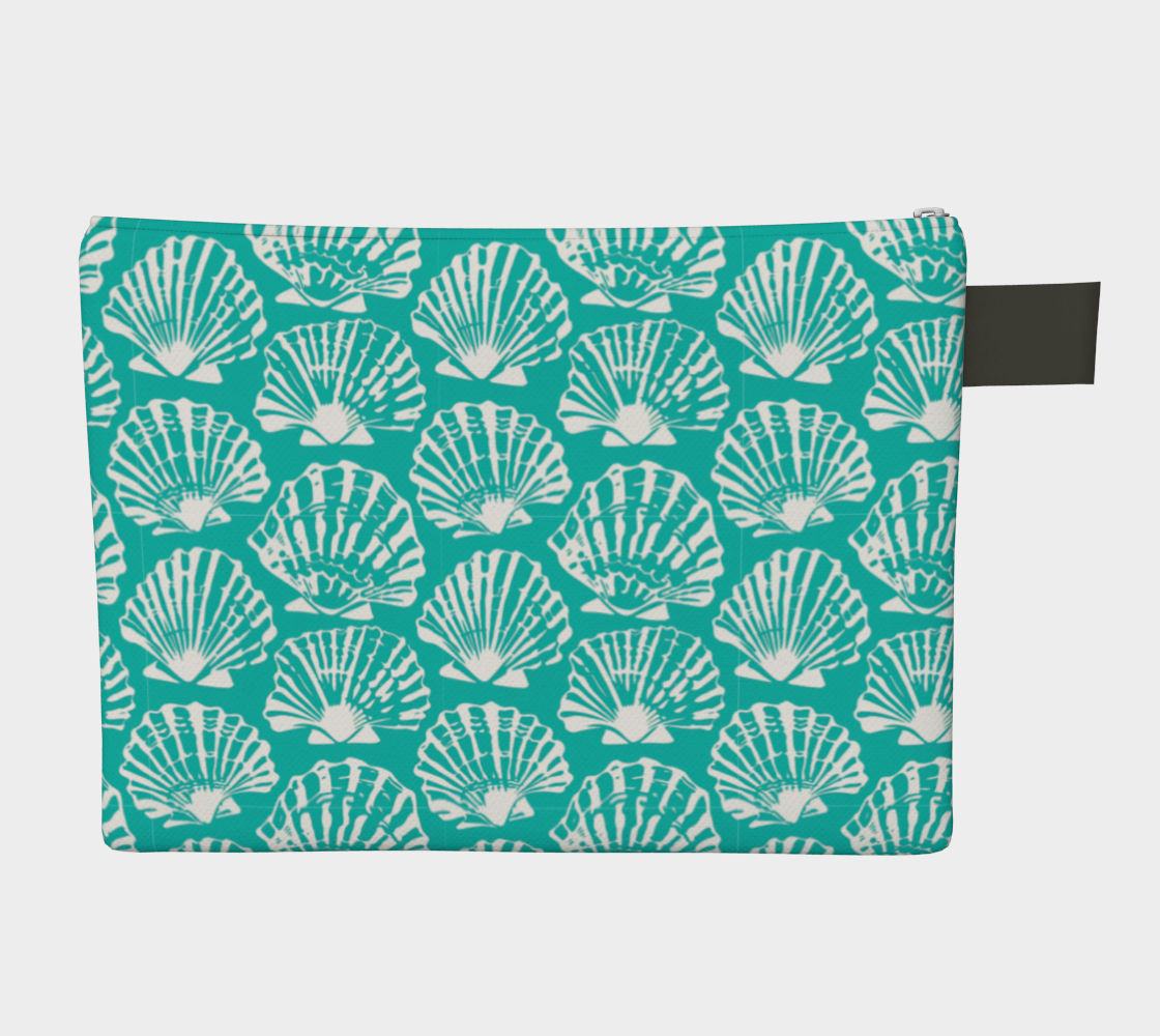 Teal Shell Zipper Carry-all