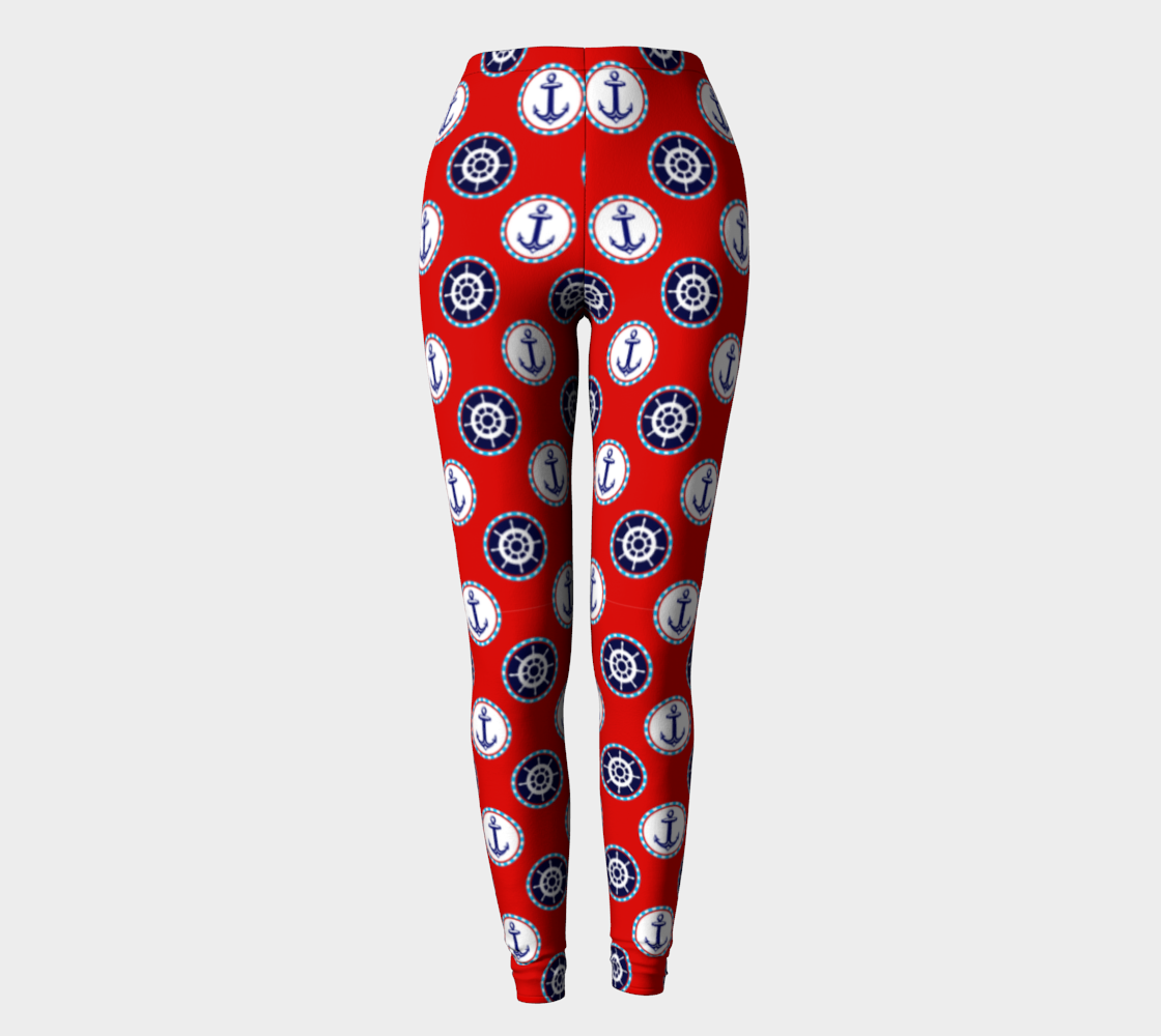 Red with Circle Leggings