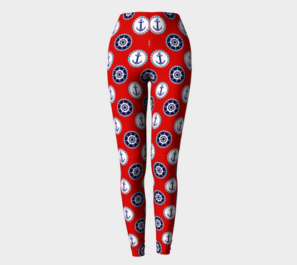 Red with Circle Leggings