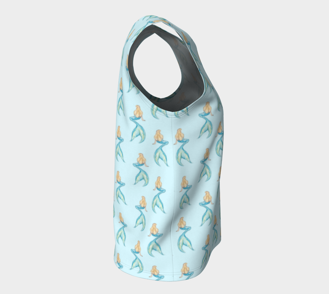 127 Blue Mermaid Loose Tank Top