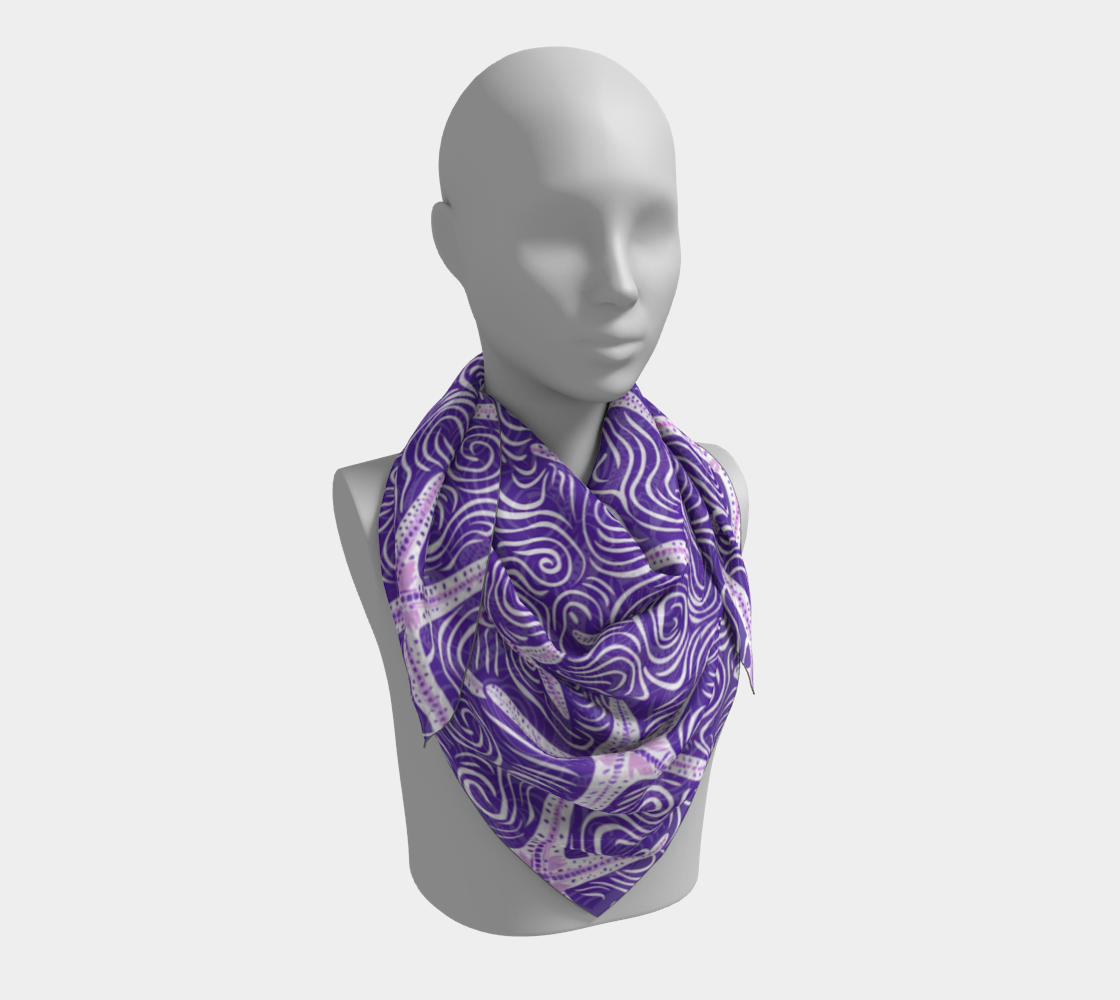 Purple Starfish Square Scarf 178