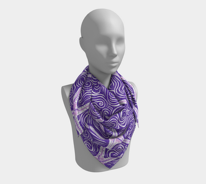Purple Starfish Square Scarf 178