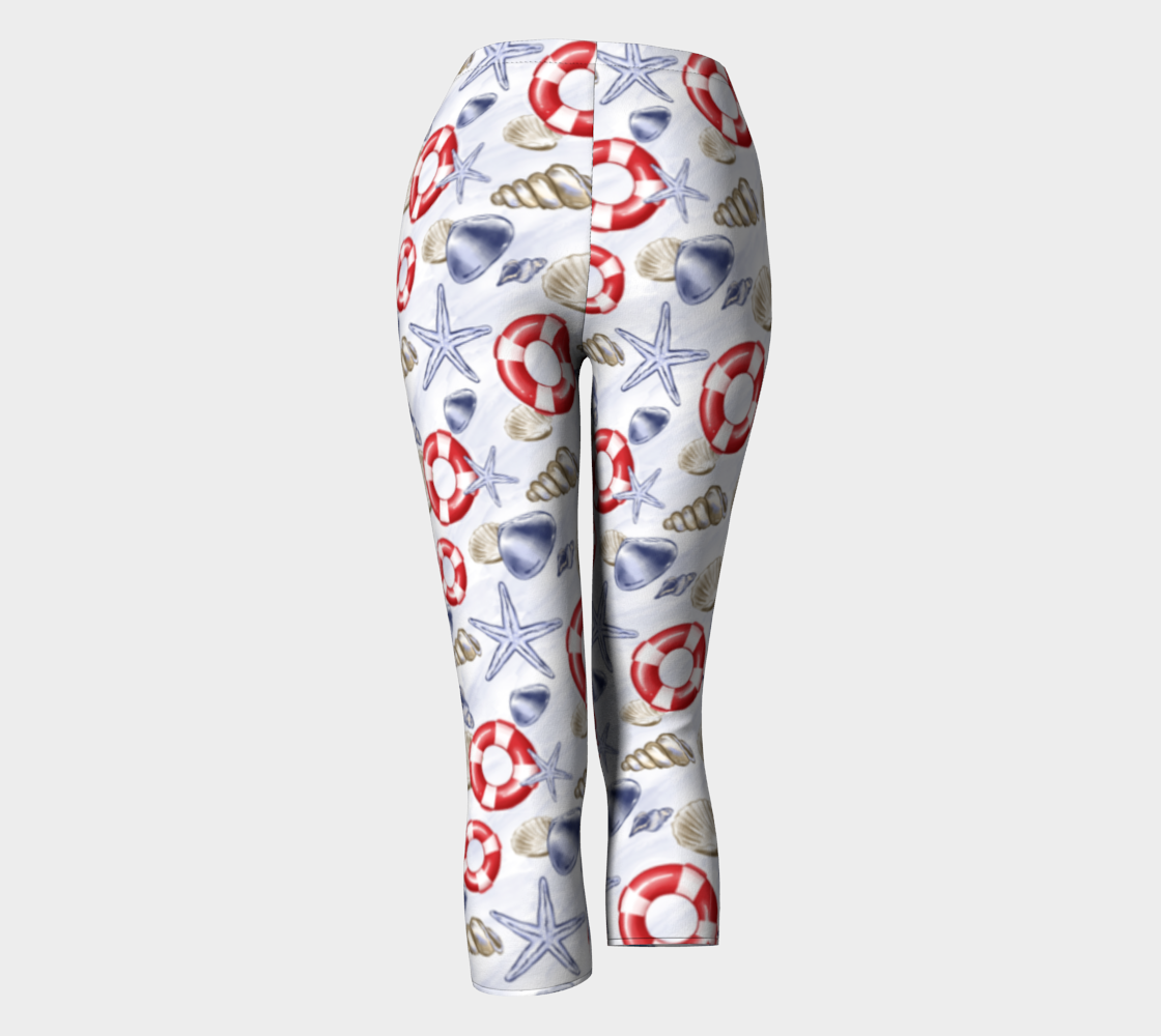 Nautical Watercolor Capris