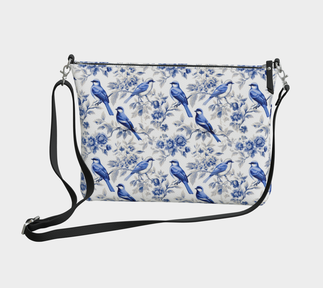 Bird Toile Crossbody Bag