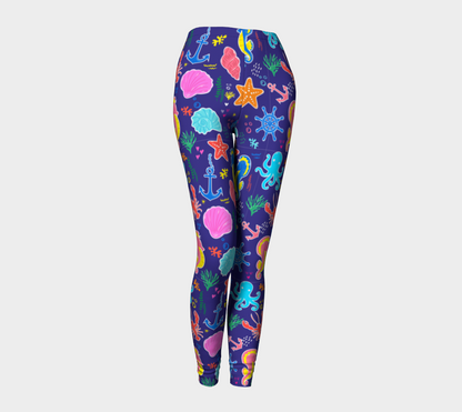 Royal Blue Under the Sea Leggings 247