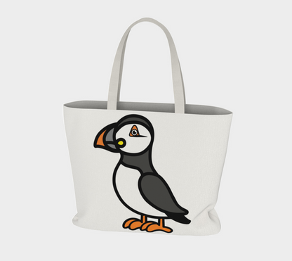 Single Puffin Tote Bag