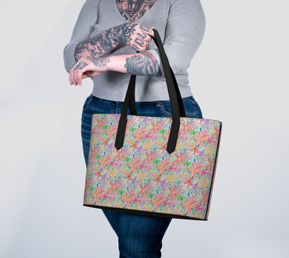 Multi Colored Starfish Vegan Tote Bag