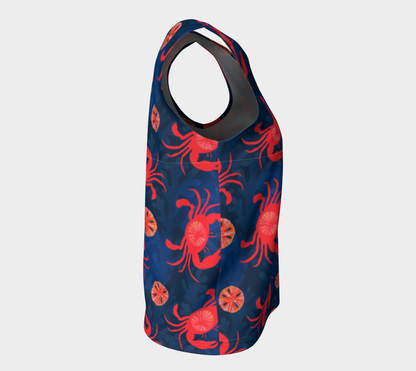 Crab and Sand Dollar Loose Tank Top