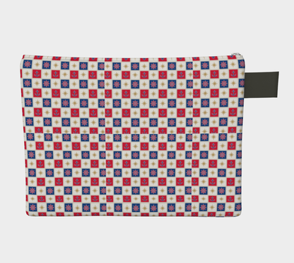 Anchor and Compass Cubes Zipper Carry-all