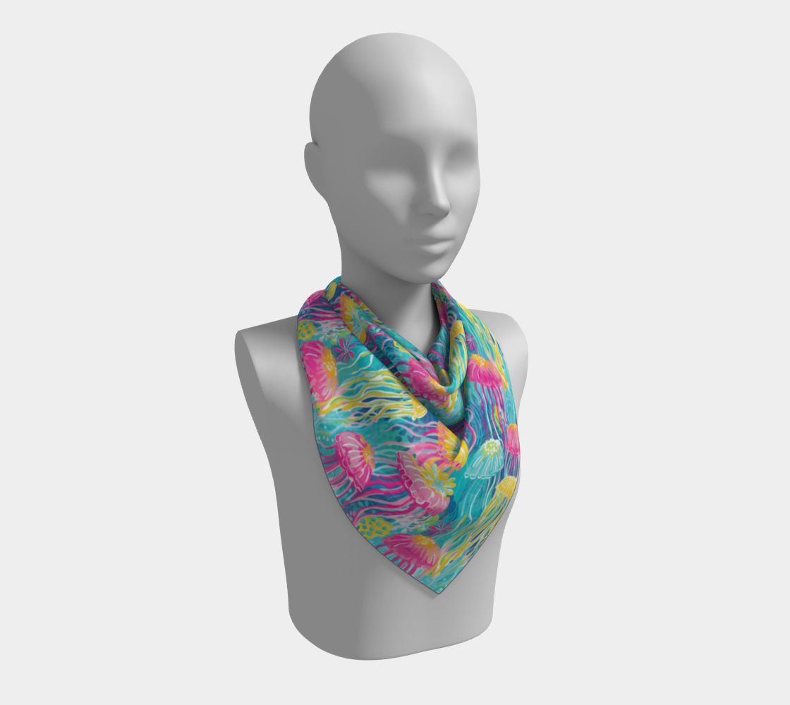 Jellyfish Square Scarf