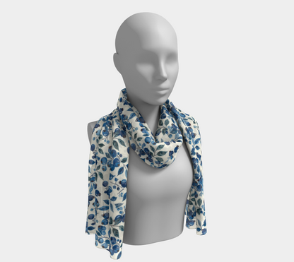 Blueberries Long Scarf