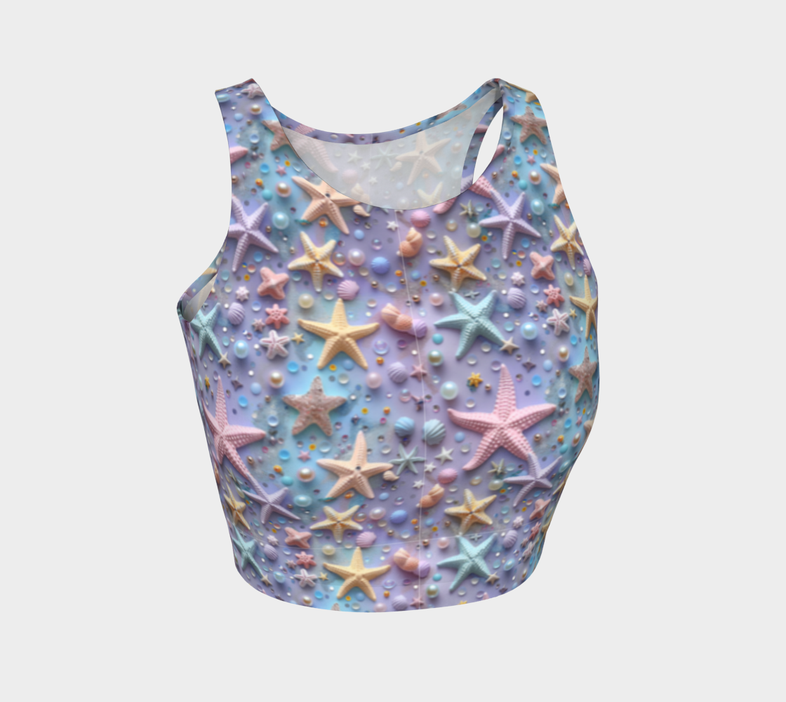 Lavender Starfish Athletic Crop Top 488
