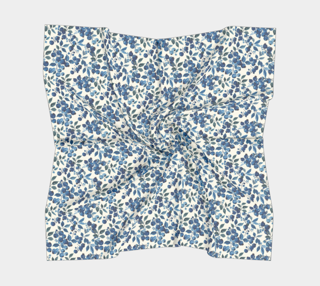 Blueberries Square Scarf