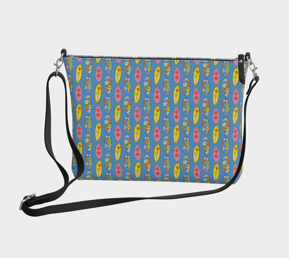 Surfboard Vegan Leather Crossbody Purse