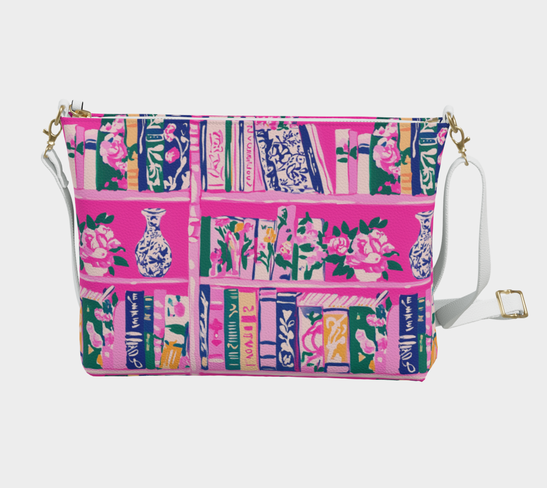 Pink Bookshelf Purse
