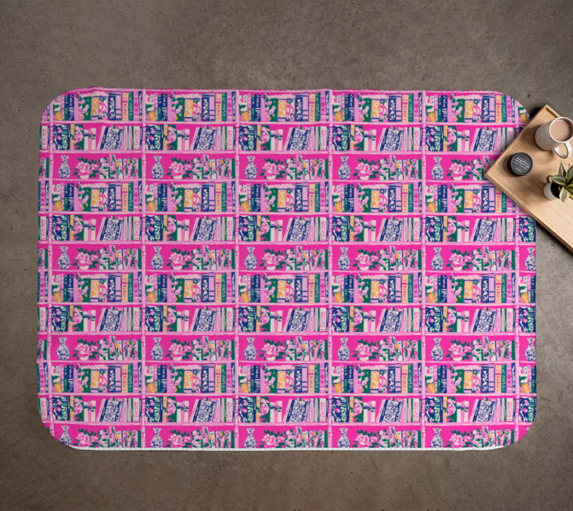 Pink Bookshelf Blanket