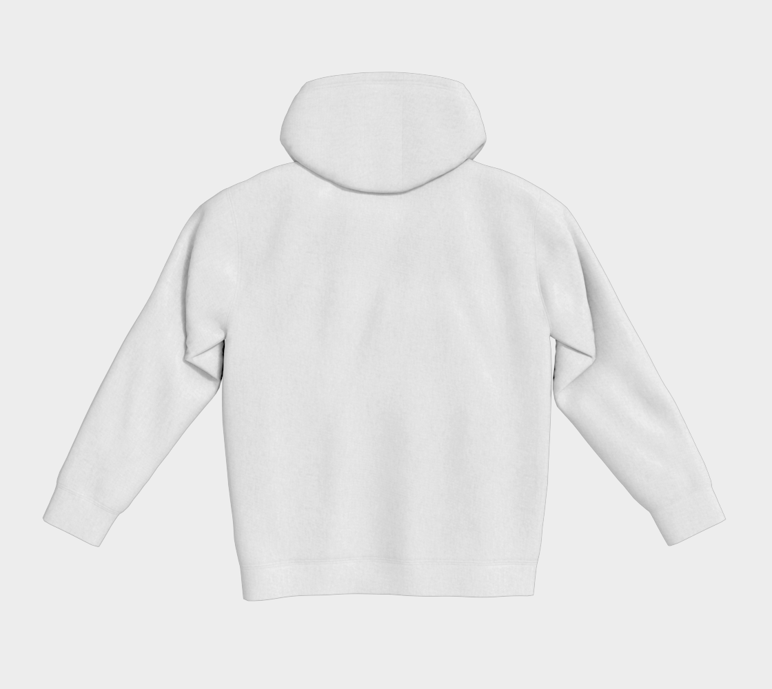 Townie Whale on Flag on White Hoodie