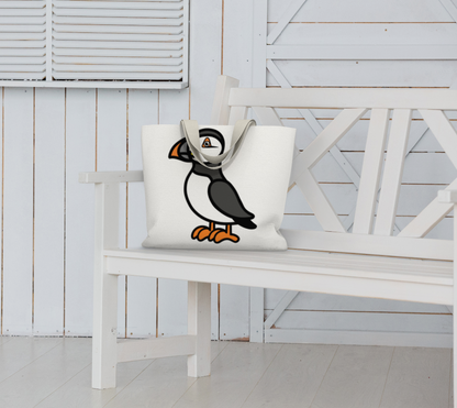 Single Puffin Tote Bag